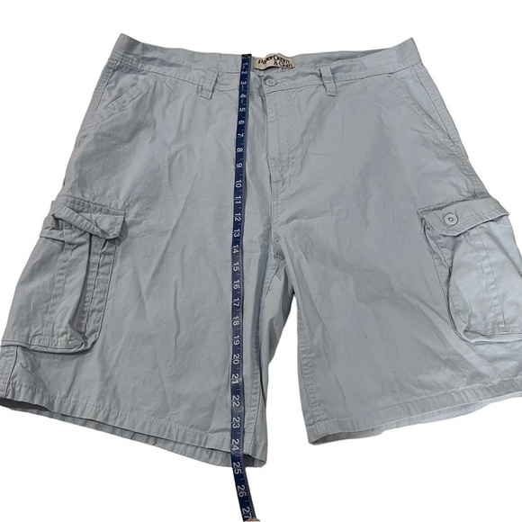 Paper Denim Cloth PD&C Men Light Blue Cargo Shorts Sz 38x10 100% Cotton 6 Pocket - Picture 2 of 10